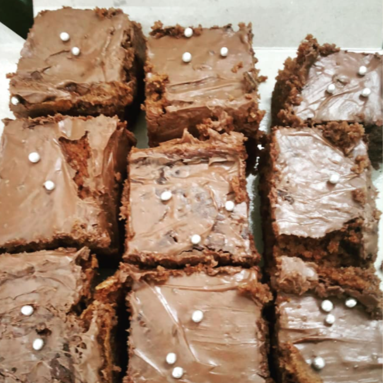 Chocolate Nutella brownie box